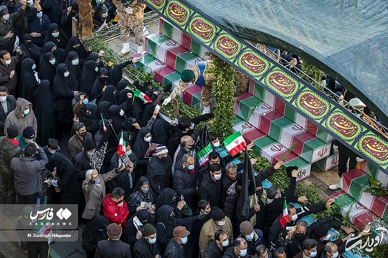 (تصاویر) تشییع ۱۵۰ شهید گمنام در تهران